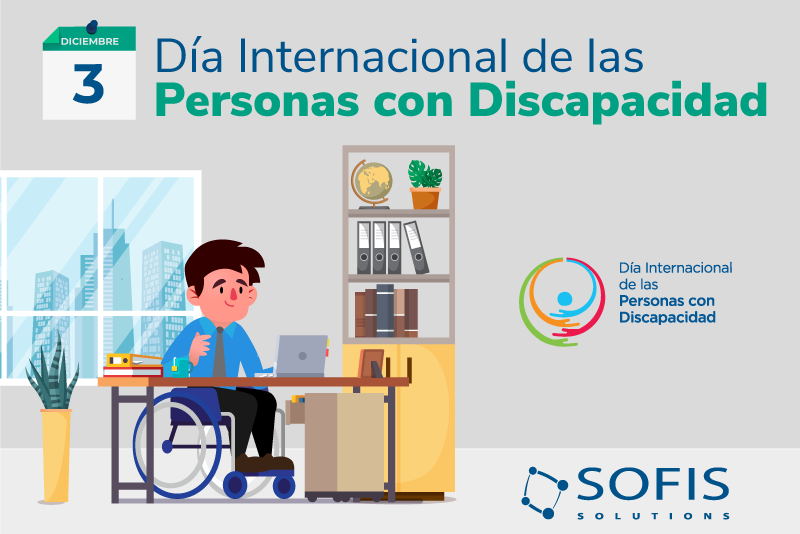 Ilustración de personas con discapacidad